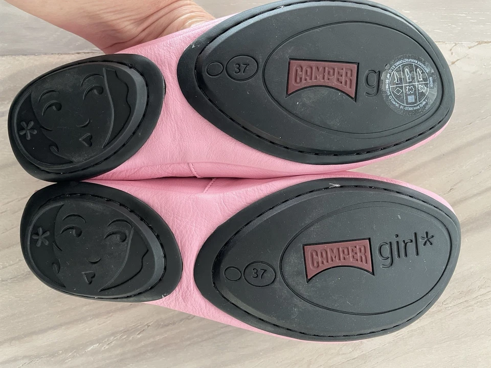 Nuevo CAMPER Nina Rosa Cuero Mujer Bailarina Ballet Zapatos Planos EUR 37 US 6.5 Foto 3 de 4