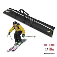 Ski Bag for Air Travel,Full Padded Ski Bag Protection, Waterproof Reinforced