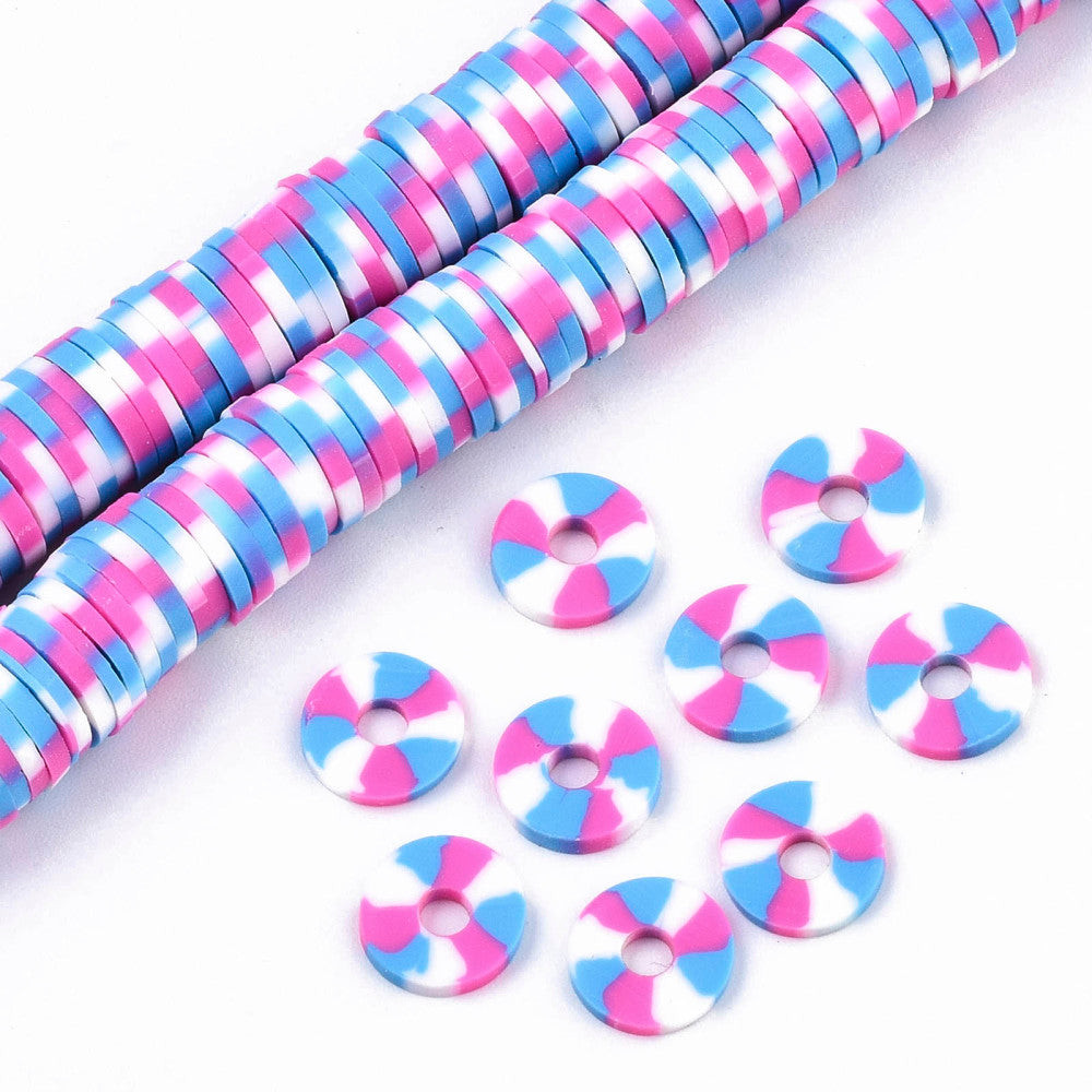 8MM Orchid Purple Polymer Clay Heishi Beads Strand 380-400pcs