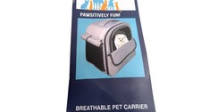 Pawsitively Fun Breathable Soft Sided Pet Carrier Bag Gray Small Dog Cat Travel