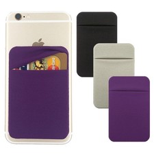 3Pack Cell Phone Card Holder Stick On, Phone Wallet Double Pocket for Back of...