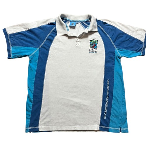 Vintage 2007 ICC West Indies Cricket World Cup Men’s Polo Jersey/Shirt SZ Large