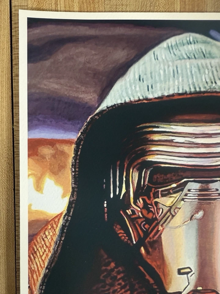 KYLO REN (MÁSCARA) Topps Star Wars Living Set Impresión Litográfica 10x14 #62/100 Casi Nuevo/Como Nuevo Raro Foto 4 de 4