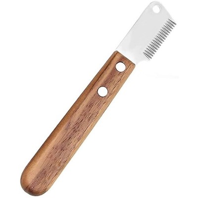 Hund Trimmmesser mit Holzgriff für Stumpf Hunde Rauhaardackel Dackel Fein 