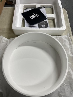 Vigo Montauk 15'' Round Matte Stone Vessel Bathroom Sink VG04017