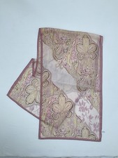 STUNNING women  s Silk Sheer Scarf In Pink W A Paisley 63"/17" EXCELLENT CON