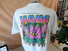Vintage 90's Hang Loose Hawaii White T shirt Size XL