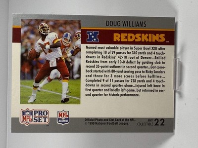 1990 Pro Set - Super Bowl MVP's #22 - Doug Williams | eBay