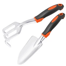 Garden Tool Set, 2 Pack Heavy Duty Gardening Tools Set Include Garden Shovel ...