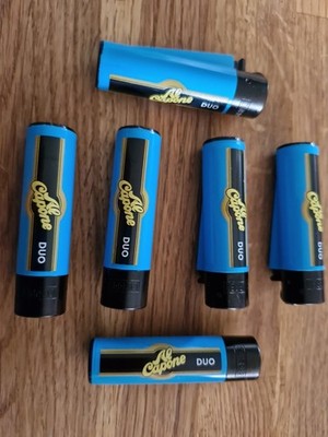 6 x  Clipper Al Capone Duo Cigarillos Feuerzeuge  - Blau -  Neu