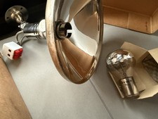 Wibre Hochleistungs Strahler poliert Silberauflage Spot Vintage mit Leuchtmittel