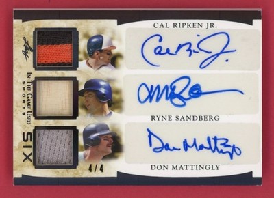 2022 Leaf ITG 6 Cal Ripken Sandberg Mattingly Boggs Yount Molitor Auto Patch /4