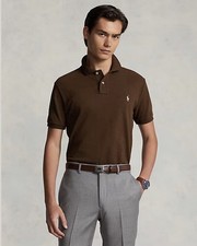 NWT Ralph Lauren Custom Slim Fit Mesh Polo Shirt Size Medium