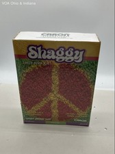 Caron Shaggy Latch Hook Kit Peace Sign 12x12 Original Craft Kit New Sealed