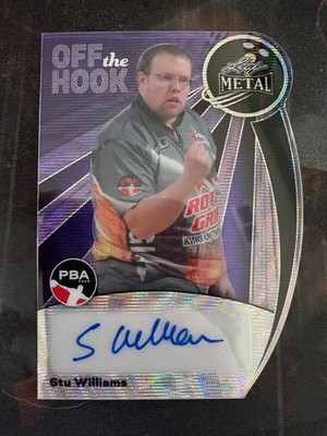2024 Leaf Metal PBA Stu Williams Purple Off The Hook Die-Cut Auto 8/20