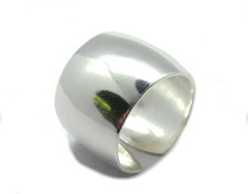 Sterling silver ring , solid 925 sterling silver ring , wide plain band ring ,