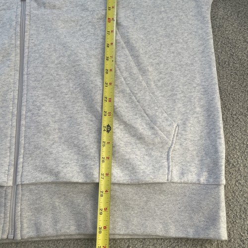 Adidas JD1863 Gray 2XL Sweatshirt 3S Full-Zip Track Jacket Fleece Hoodie - Picture 10 of 12