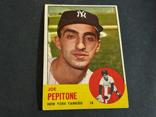 1963 Topps #183 Joe Pepitone New York Yankees  Rookie Card..VG+/EX.Free Shipping