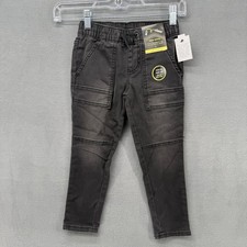 Art Class Jeans Boys Super Skinny Super Stretch Drawstring Faded Black Size 4