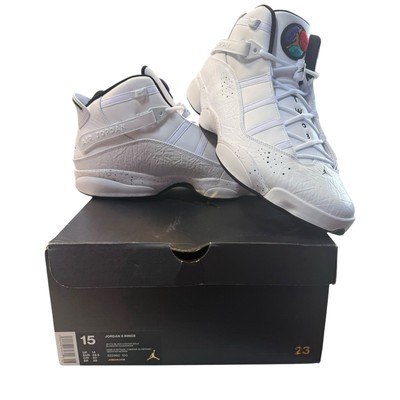 Nike Jordan 6 Rings Sneaker 322992 100White/Confetti UK 14 EU 49,5 US15
