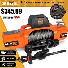 X-BULL Electric Winch 10000LB 13500lbs 14500LBS Synthetic Rope Trailer Winch 4WD