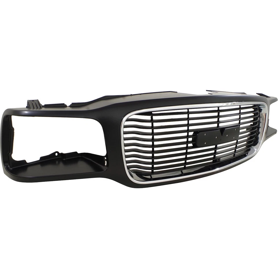 Grille For 1992-2000 GMC Yukon Chrome Shell with Black Insert Denali Package - Image 3 of 4