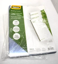 Fellowes Binding Covers Transparent PVC Oversized Lot of 100 CRC 52309