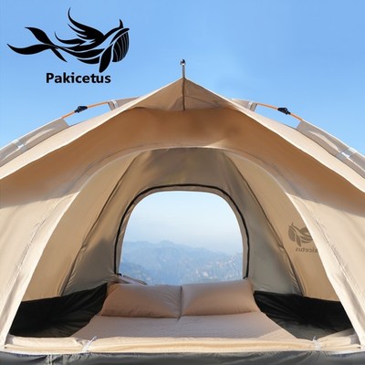 PAKICETUS Camping Tent, Waterproof Windproof Easy Set Up Family Tent