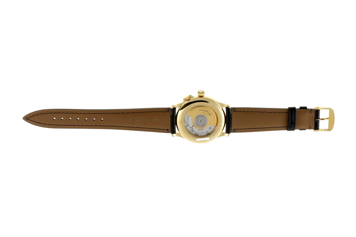 Longines Wims L2.605.6 18K Yellow Gold 38.5mm White / Silver Dial Men's #HIW051 image 8