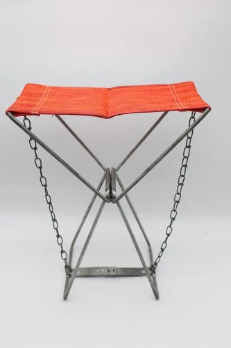 Old Pal Portable Folding Ice Fishing Camping Stool Chair Seat Steel Lititz PA
