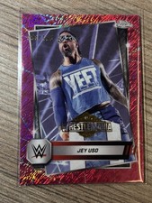 2026 Topps Chrome WWE Jey Uso #58 WrestleMania Buyback Pink Shimmer /125