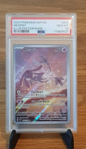 Pokémon TCG Mesprit 204/191 Surging Sparks PSA 10 Gem Mint Illustration Rare
