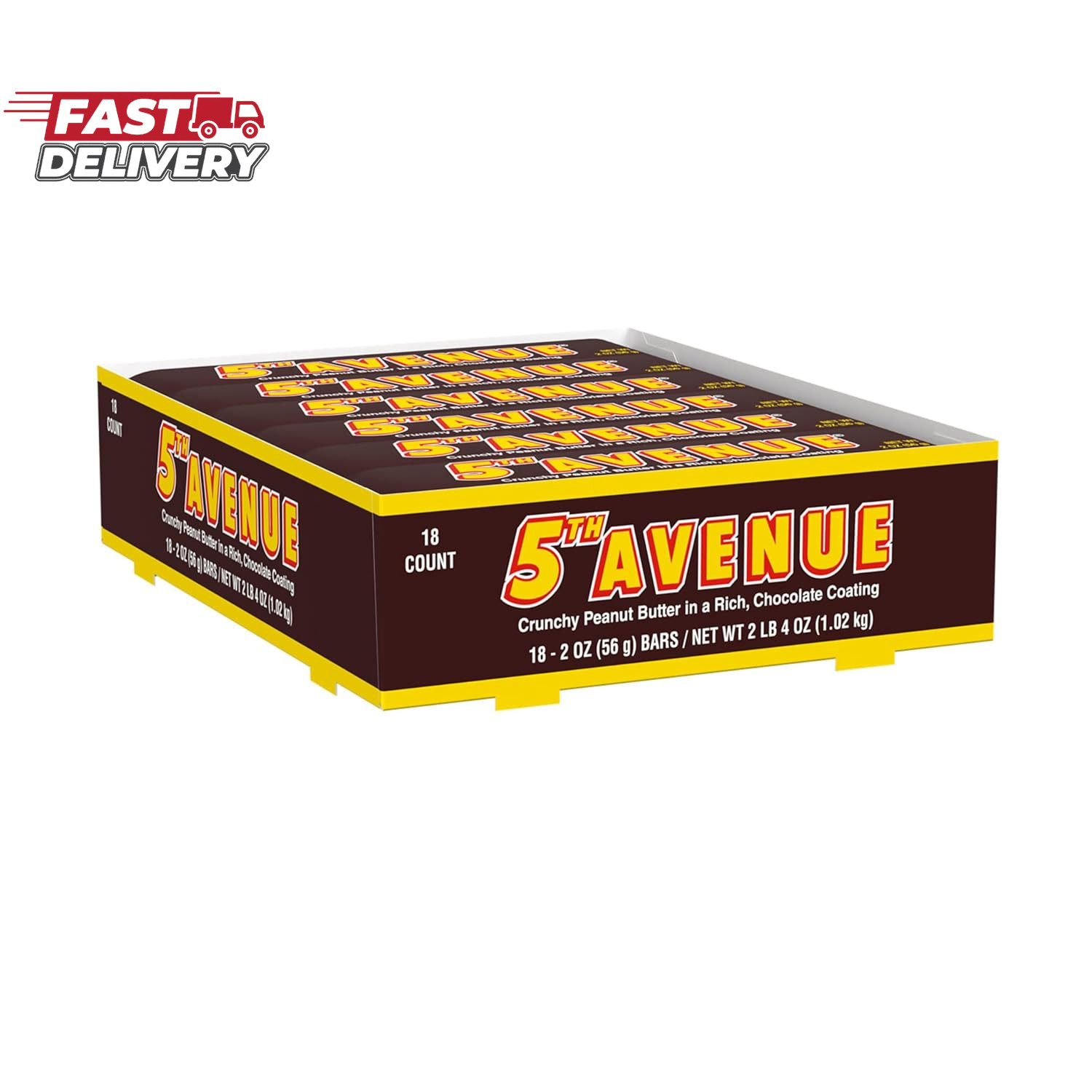 5TH AVENUE Chocolatey Coated Crunchy Peanut Butter Candy Bar