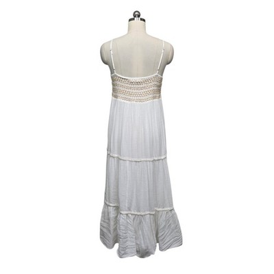 green emerald velvet dress ZARA White Embroidered Maxi Dress | Gently Used