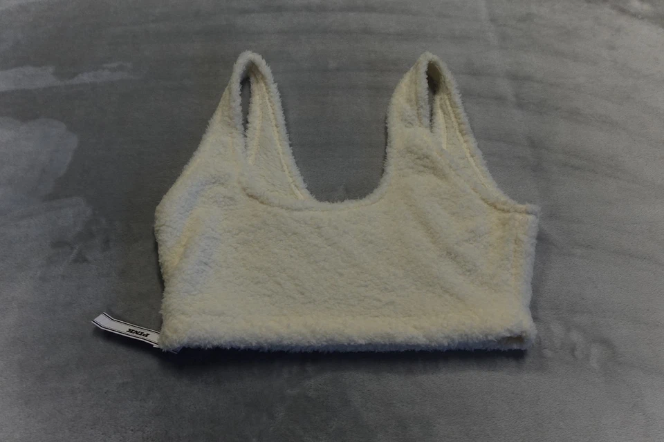 Victoria's Secret White Large Co-zzzy Fleece Bralette NWT - Image 2 of 4
