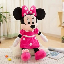 35cm Minnie Mouse Plush Toy Pink Dress Soft Stuffed Doll Kids Gift