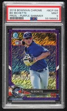 2018 Bowman Chrome Prospects Purple Shimmer Refractor Bo Bichette PSA 9 00d2