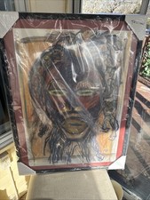 Mikalene Thomas Signed Contemporary Mixed Media Portrait African American Mask