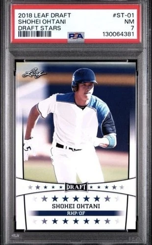 Shohei Ohtani PSA 7 2018 Leaf Draft Stars # ST-01