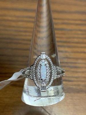 Bomb Party Ring Size 10 Oct 25  RG49366 A Map Of Her Light Milky White Opal