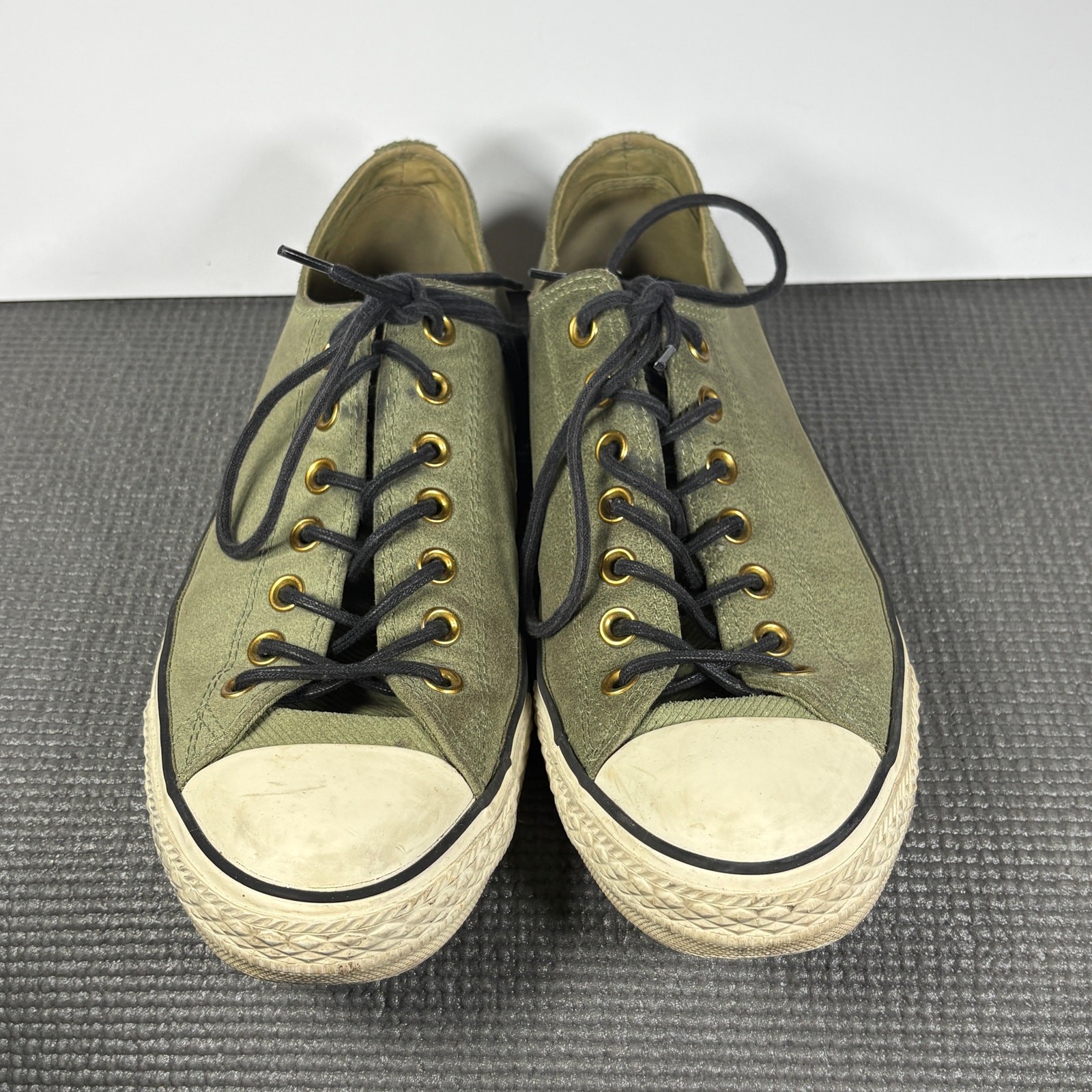 Converse Chuck Taylor All Star Sneakers Mens 9 Womens 11 Green Canvas Low Top  thumbnail 2