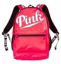 RARO! MOCHILA CAMPUS ROSA VICTORIA'S SECRET GIMNASIO ESCUELA BOLSO DE MANO TAMAÑO COMPLETO NUEVO