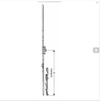 ROTO Centro 101 DK- Getriebe f.Balkontür R610B40 R610N40 Gr.1730 2MV mittig