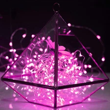 Pink 100 LED 32ft Fairy String Lights Copper Wires Event Party Perfect Holiday