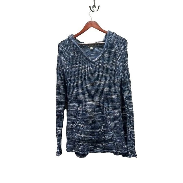 Suéter Eddie Bauer Grueso Tejido con Capucha y Bolsillo Calentador de Manos Mediano