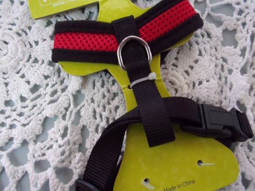 Arnés de placa de pecho de malla roja para perro XS XXSmall nuevo - Imagen 3 de 3
