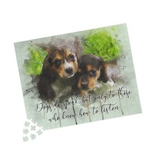 Upload your pet photo into Watercolor Portrait 500Pcs Jigsaw Puzzle Pet Memorial