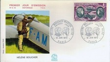 1972-FDC ENVELOPPE ILLUSTREE**HELENE BOUCHER-TIMBRE-Yv.PA.47