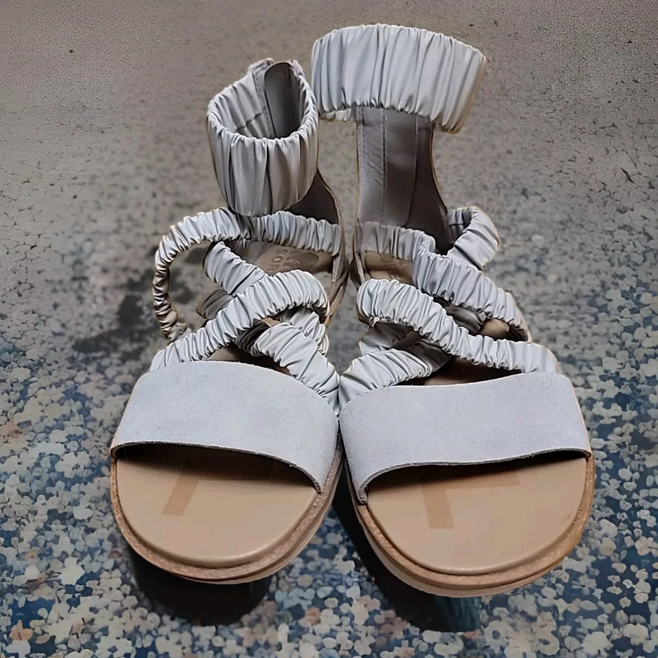 sorel ella ii ankle strap soft taupe very lightly used shoes