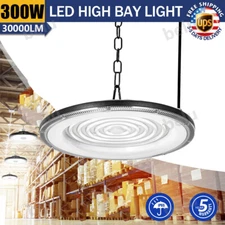 Super Bright Warehouse 300W LED UFO High Bay Lights Factory Shop GYM Light Lamp